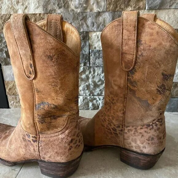 Like NEW Old Gringo Women's Leopartido 10" Cowboy Boots Sz 7.5 B - Picture 3 of 6